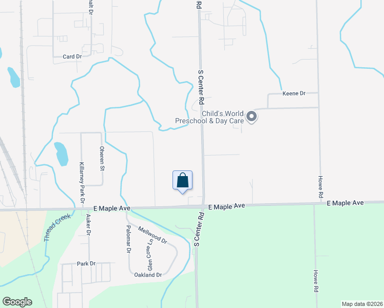 map of restaurants, bars, coffee shops, grocery stores, and more near 4416 South Center Road in Burton