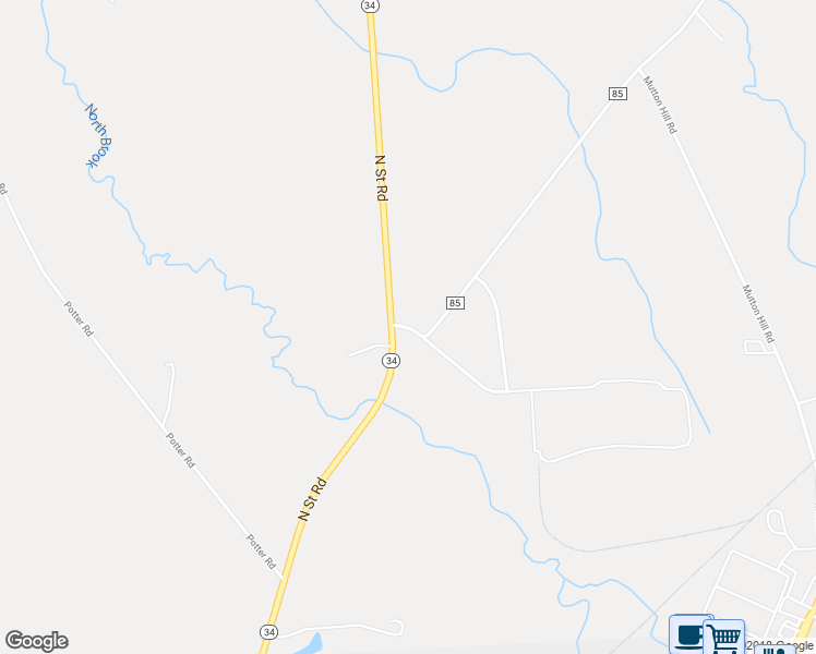 map of restaurants, bars, coffee shops, grocery stores, and more near North Street Road in Auburn