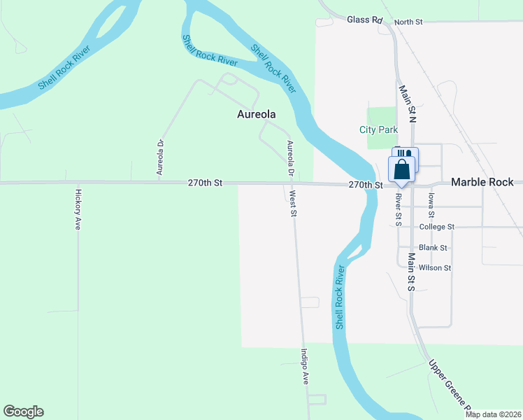 map of restaurants, bars, coffee shops, grocery stores, and more near in Marble Rock
