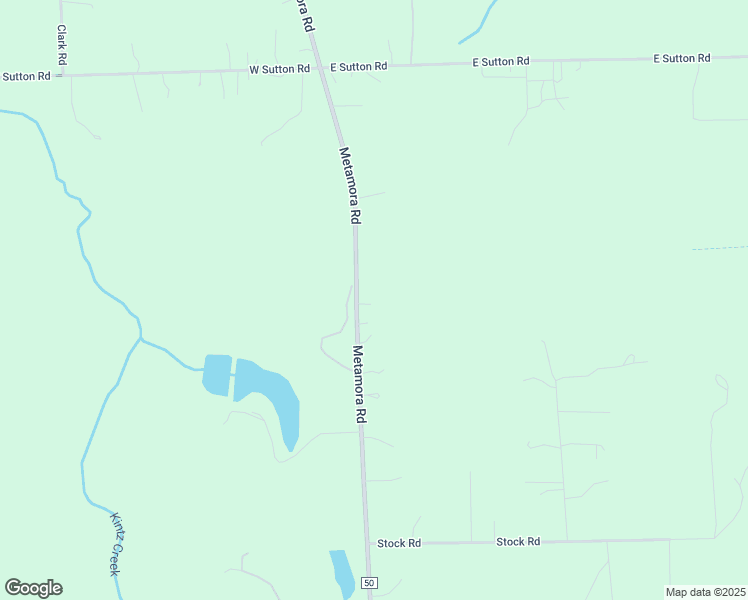 map of restaurants, bars, coffee shops, grocery stores, and more near 3285 Metamora Road in Metamora