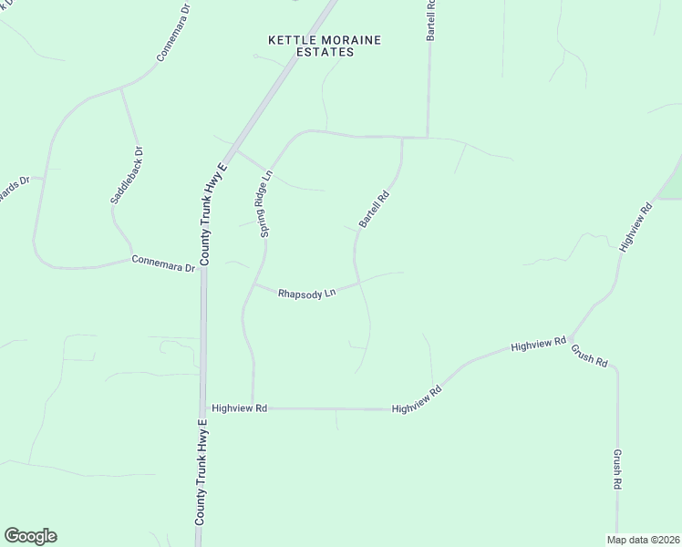 map of restaurants, bars, coffee shops, grocery stores, and more near S44W32654 Rhapsody Lane in Waukesha