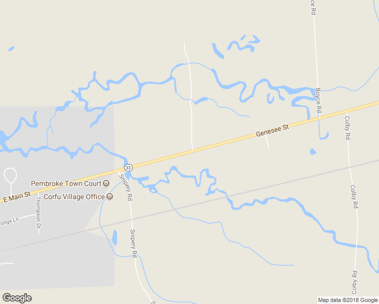 map of restaurants, bars, coffee shops, grocery stores, and more near 1465 Genesee Street in Corfu