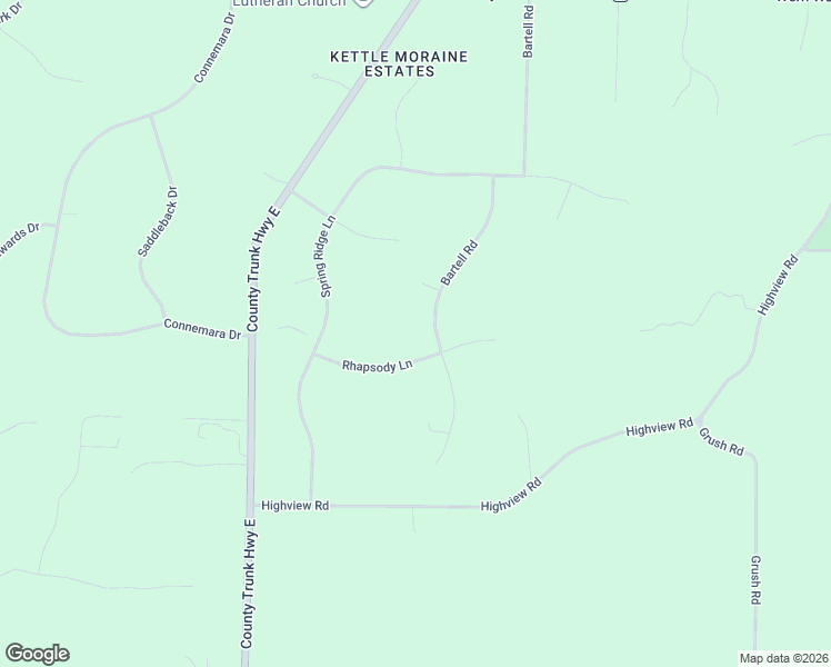 map of restaurants, bars, coffee shops, grocery stores, and more near S44W32654 Rhapsody Lane in Waukesha