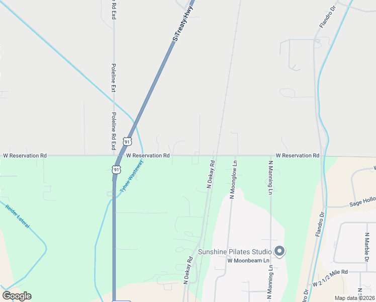 map of restaurants, bars, coffee shops, grocery stores, and more near 12316-12320 West Reservation Road in Pocatello