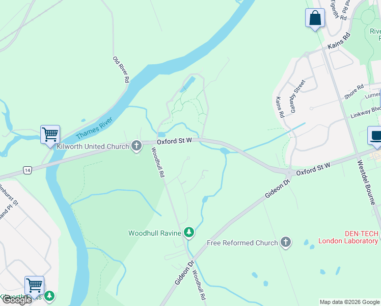map of restaurants, bars, coffee shops, grocery stores, and more near 2314 Lime Kiln Drive in London