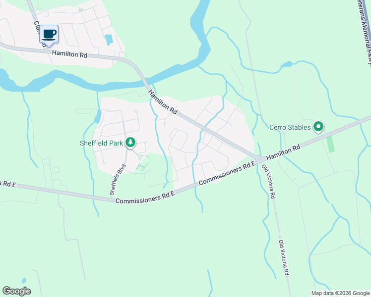 map of restaurants, bars, coffee shops, grocery stores, and more near 2237 Constance Avenue in London