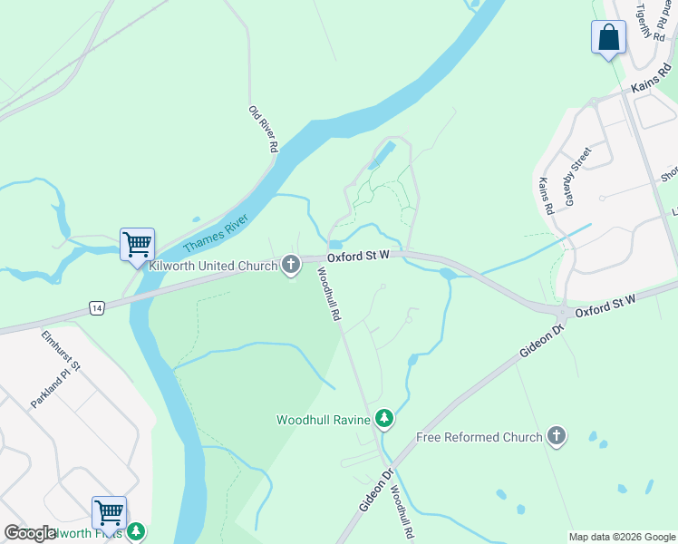 map of restaurants, bars, coffee shops, grocery stores, and more near 2307 Oxford Street West in London
