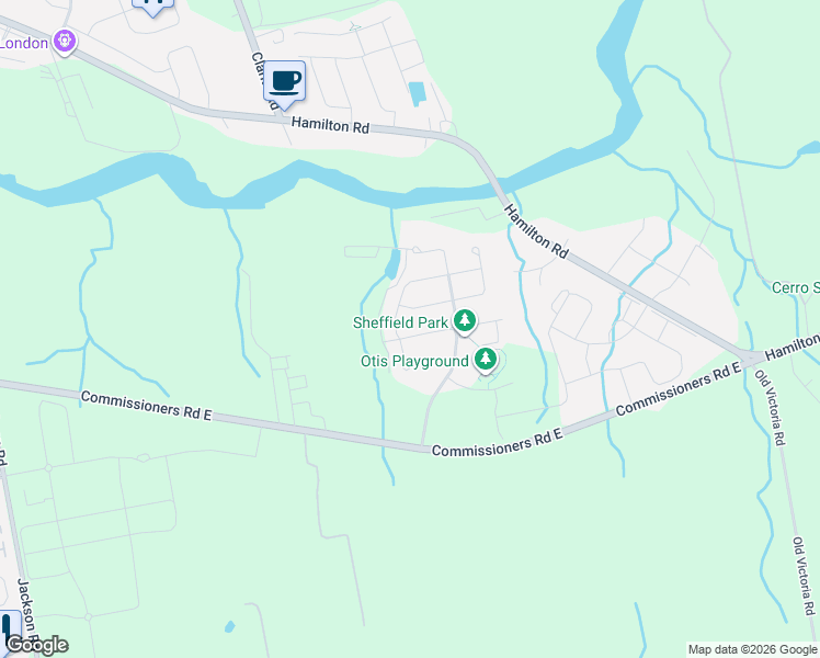 map of restaurants, bars, coffee shops, grocery stores, and more near 2512 Holbrook Drive in London