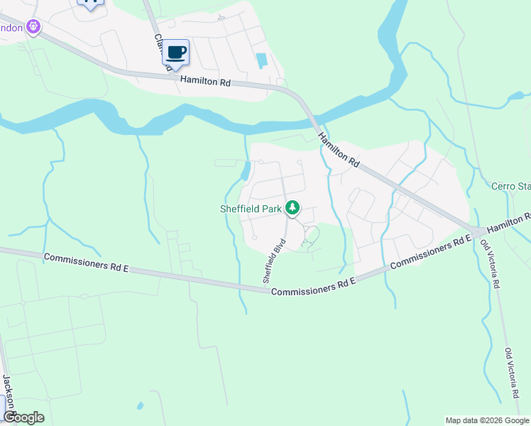 map of restaurants, bars, coffee shops, grocery stores, and more near 2528 Holbrook Drive in London