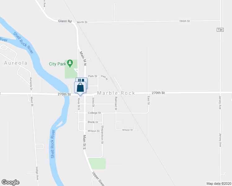 map of restaurants, bars, coffee shops, grocery stores, and more near in Marble Rock