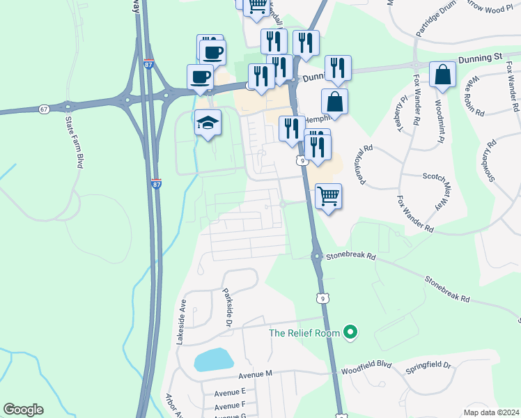 map of restaurants, bars, coffee shops, grocery stores, and more near 30108 Whiskey Way in Saratoga County