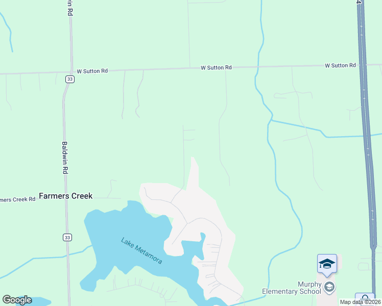 map of restaurants, bars, coffee shops, grocery stores, and more near 3177 Autumn View Lane in Metamora