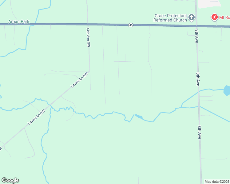 map of restaurants, bars, coffee shops, grocery stores, and more near 10825 10th Avenue Northwest in Grand Rapids