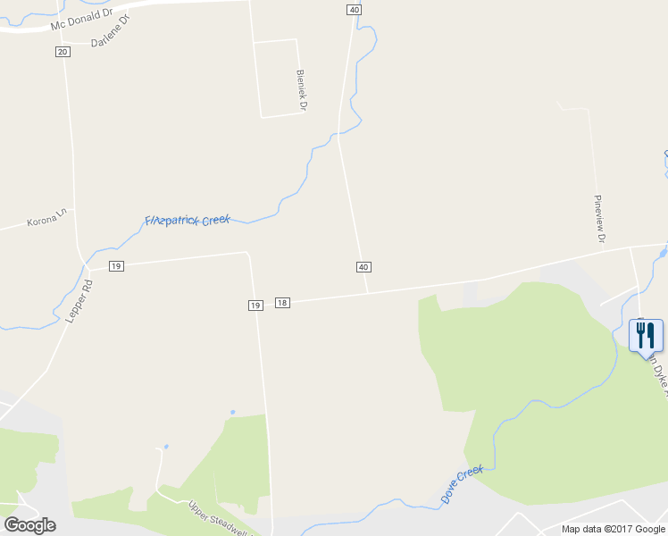 map of restaurants, bars, coffee shops, grocery stores, and more near 730 Mc Kay Road in Amsterdam