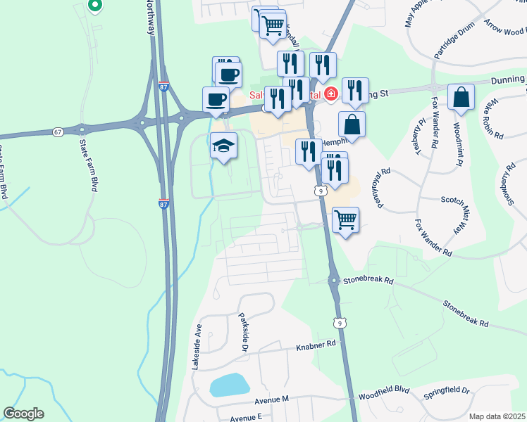map of restaurants, bars, coffee shops, grocery stores, and more near 30108 Whiskey Way in Saratoga County