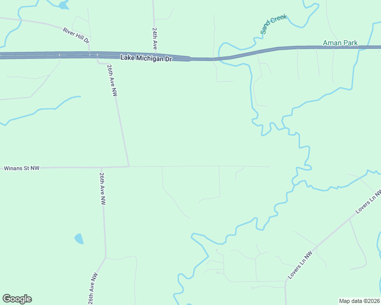 map of restaurants, bars, coffee shops, grocery stores, and more near 2276-2310 Winans Street Northwest in Grand Rapids