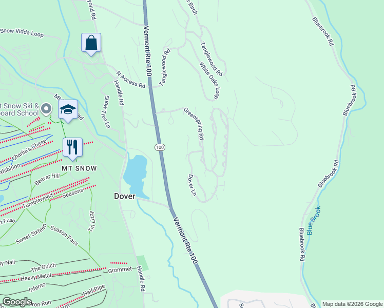 map of restaurants, bars, coffee shops, grocery stores, and more near in Dover