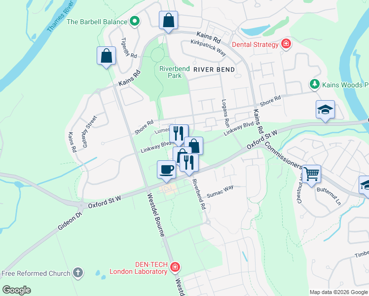 1325 Riverbend Road, London ON Walk Score