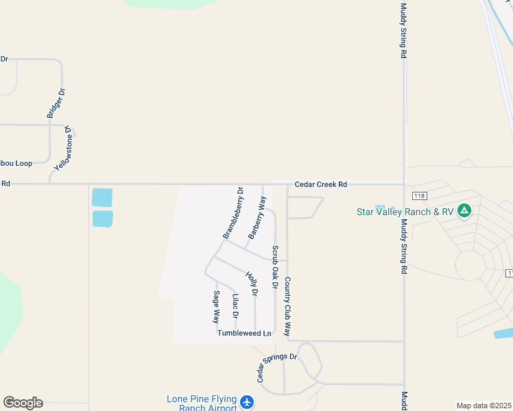map of restaurants, bars, coffee shops, grocery stores, and more near Barberry Way in Star Valley Ranch