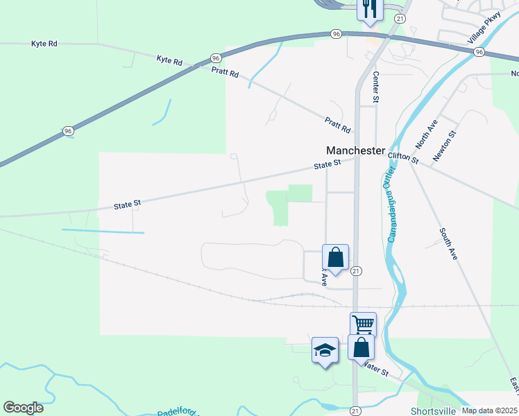 map of restaurants, bars, coffee shops, grocery stores, and more near 10 Clover Crossing in Manchester