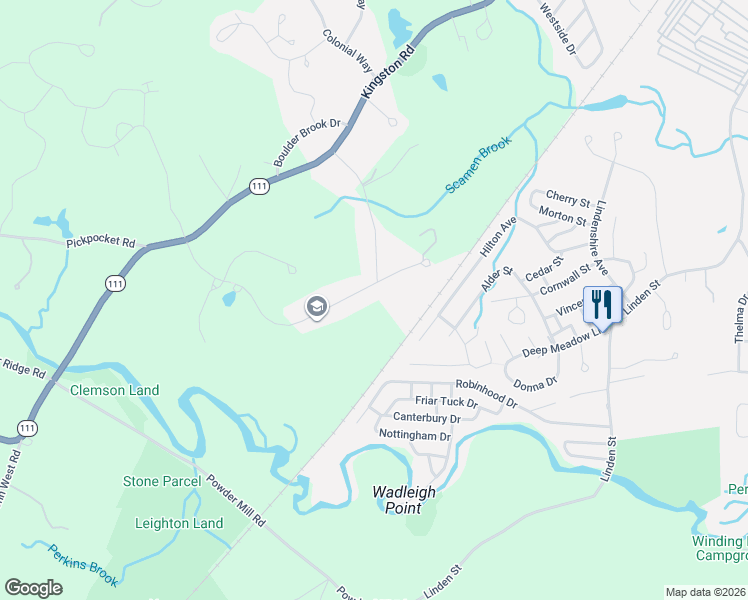 map of restaurants, bars, coffee shops, grocery stores, and more near 25 Cullen Way in Exeter