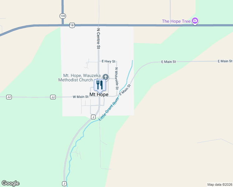map of restaurants, bars, coffee shops, grocery stores, and more near 125 North Whiteside Street in Mount Hope