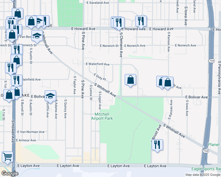 map of restaurants, bars, coffee shops, grocery stores, and more near 4252 South Herman Street in Milwaukee