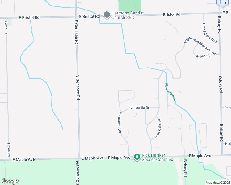 map of restaurants, bars, coffee shops, grocery stores, and more near 4276 Meadows Avenue in Grand Blanc