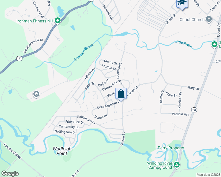 map of restaurants, bars, coffee shops, grocery stores, and more near 15 Cornwall Street in Exeter