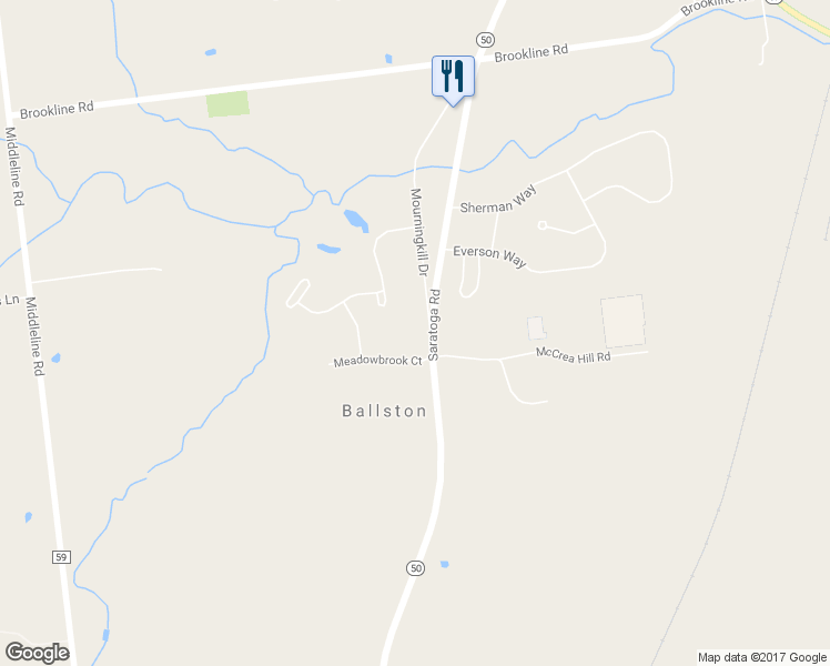 map of restaurants, bars, coffee shops, grocery stores, and more near 1 Mourningkill Drive in Ballston Spa