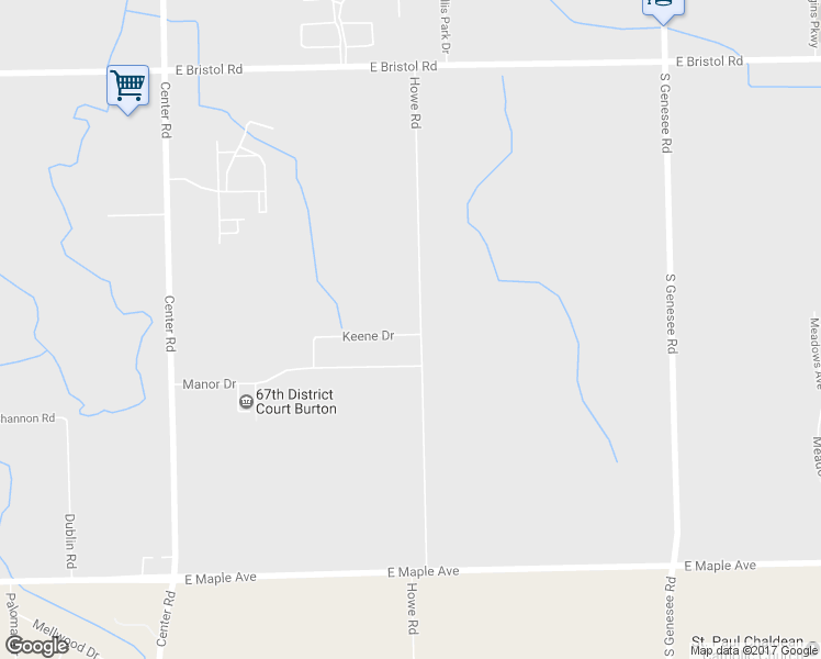 map of restaurants, bars, coffee shops, grocery stores, and more near 4274 Howe Road in Grand Blanc