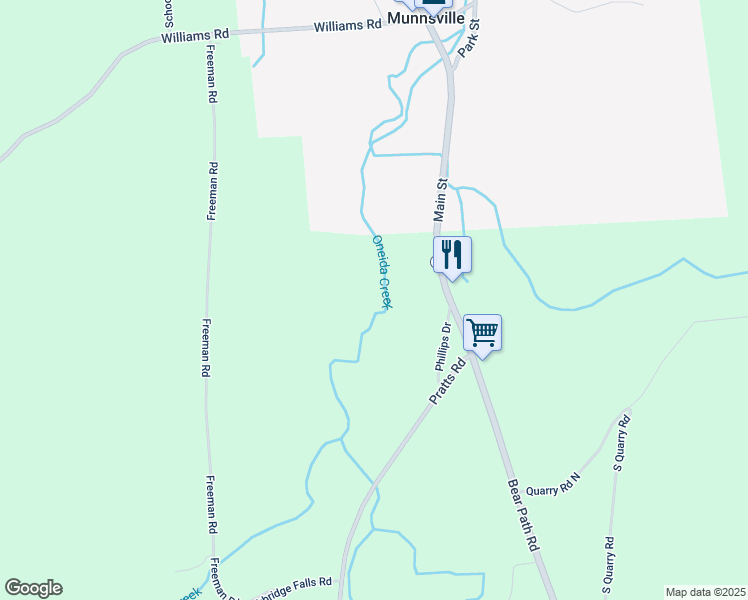 map of restaurants, bars, coffee shops, grocery stores, and more near 5037 Phillips Drive in Munnsville