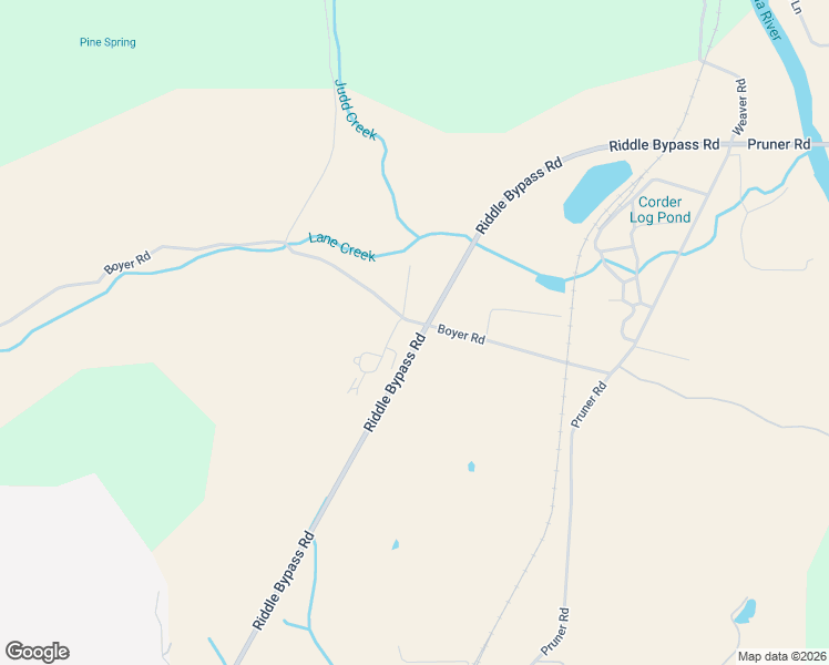 map of restaurants, bars, coffee shops, grocery stores, and more near 510 Boyer Road in Riddle