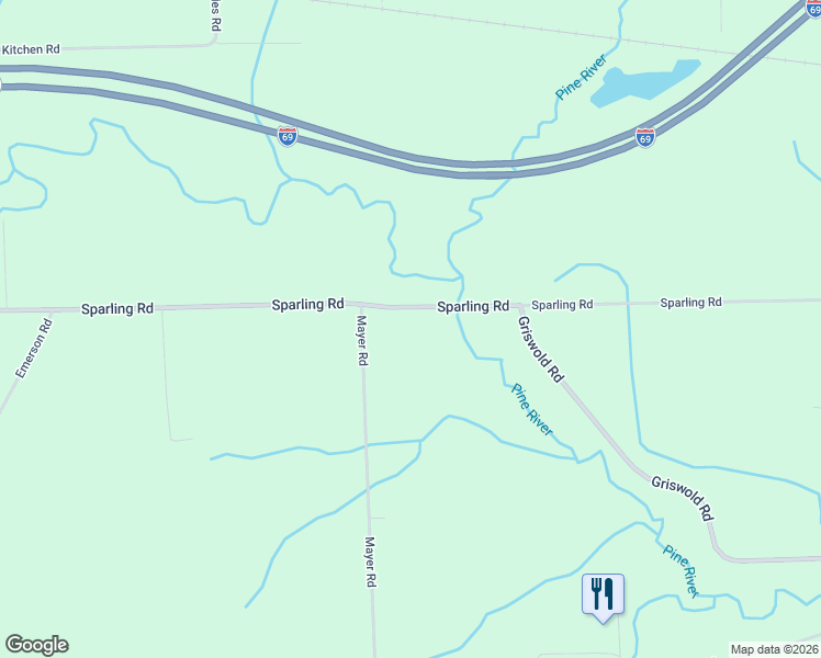 map of restaurants, bars, coffee shops, grocery stores, and more near 2246 Mayer Road in Smiths Creek