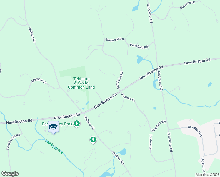 map of restaurants, bars, coffee shops, grocery stores, and more near 6 Barr Farm Road in Bedford