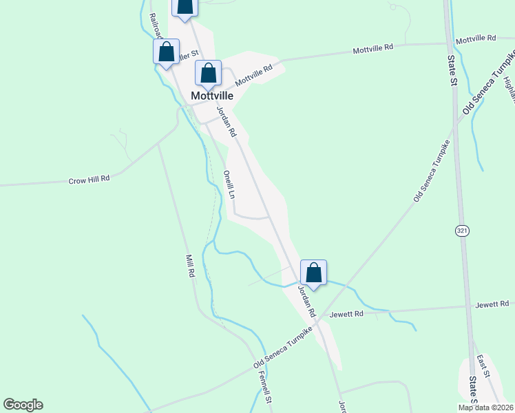 map of restaurants, bars, coffee shops, grocery stores, and more near 4085 Jordan Road in Skaneateles