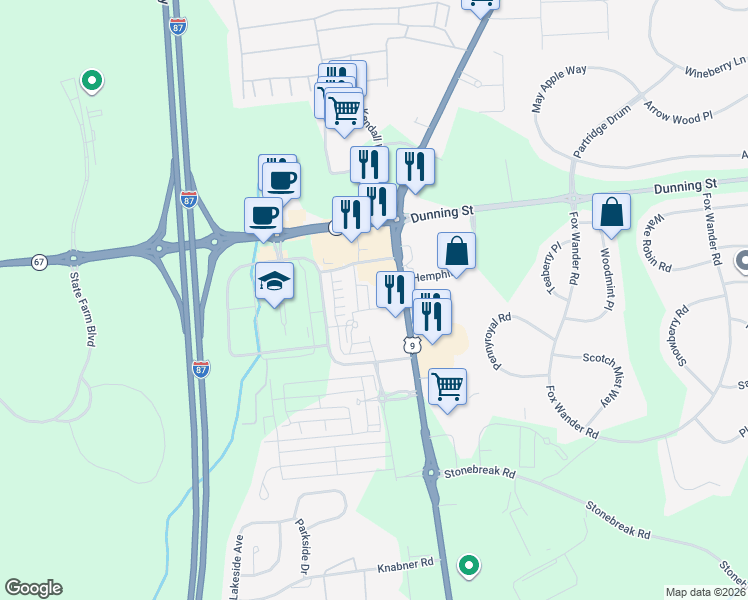map of restaurants, bars, coffee shops, grocery stores, and more near 2458 U.S. 9 in Mechanicville