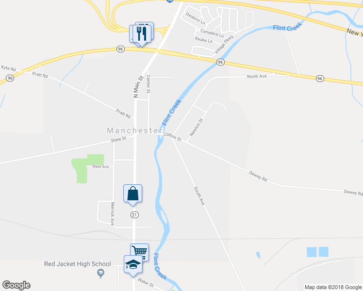 map of restaurants, bars, coffee shops, grocery stores, and more near 44 Clifton Street in Manchester