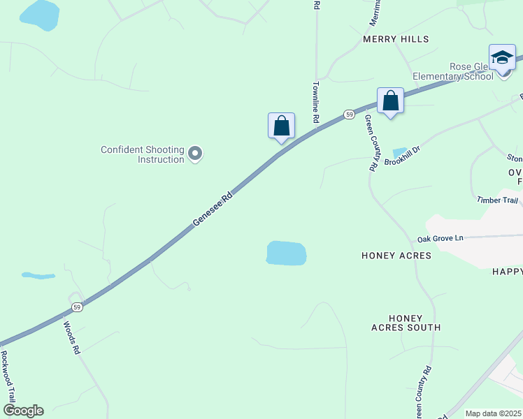 map of restaurants, bars, coffee shops, grocery stores, and more near S41W28225 Wisconsin 59 in Waukesha