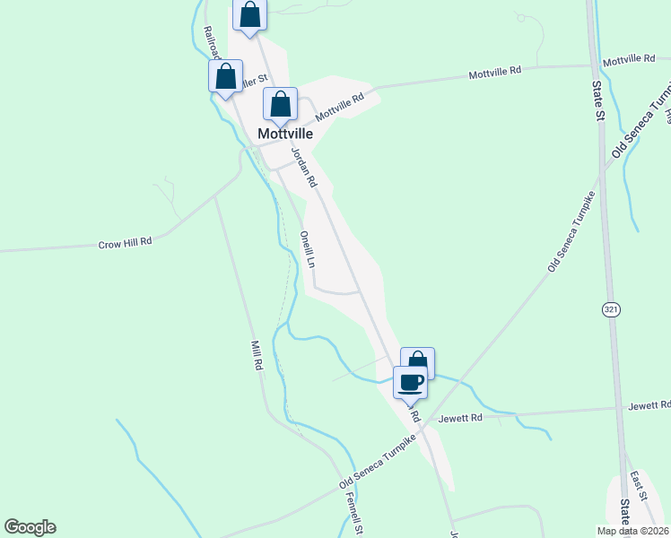 map of restaurants, bars, coffee shops, grocery stores, and more near 4085 Jordan Rd in Skaneateles