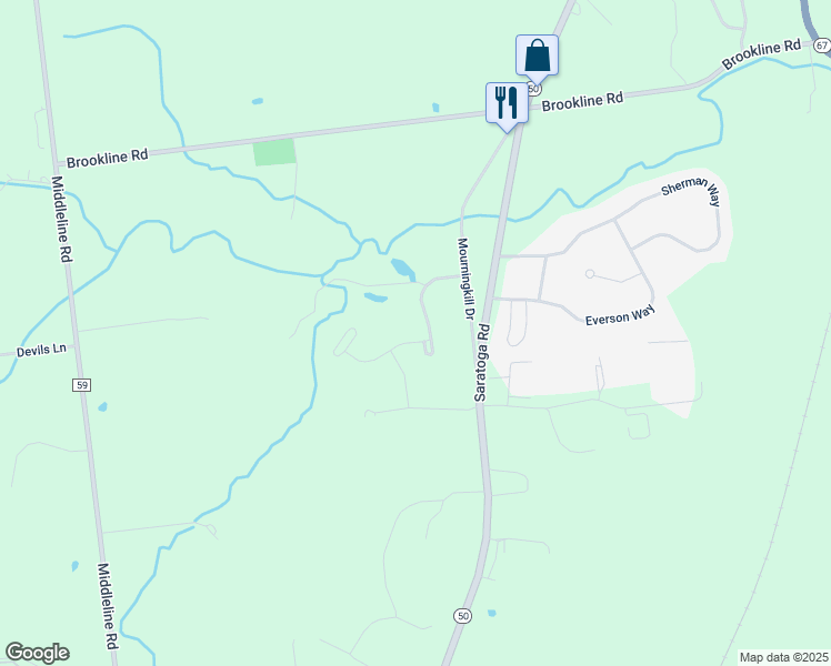 map of restaurants, bars, coffee shops, grocery stores, and more near 4 Americas Cup Court in Ballston Spa