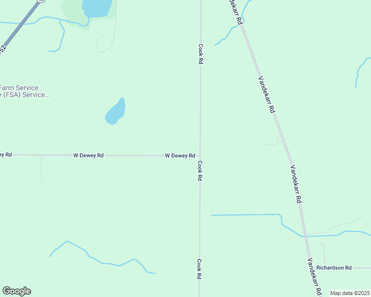 map of restaurants, bars, coffee shops, grocery stores, and more near 1940 Cook Road in Owosso