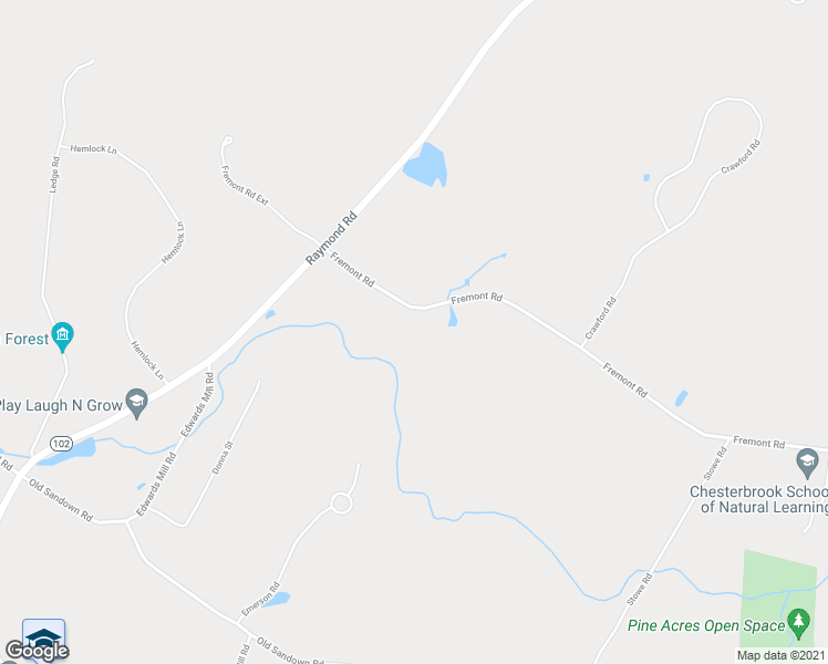 map of restaurants, bars, coffee shops, grocery stores, and more near 46 Fremont Road in Chester