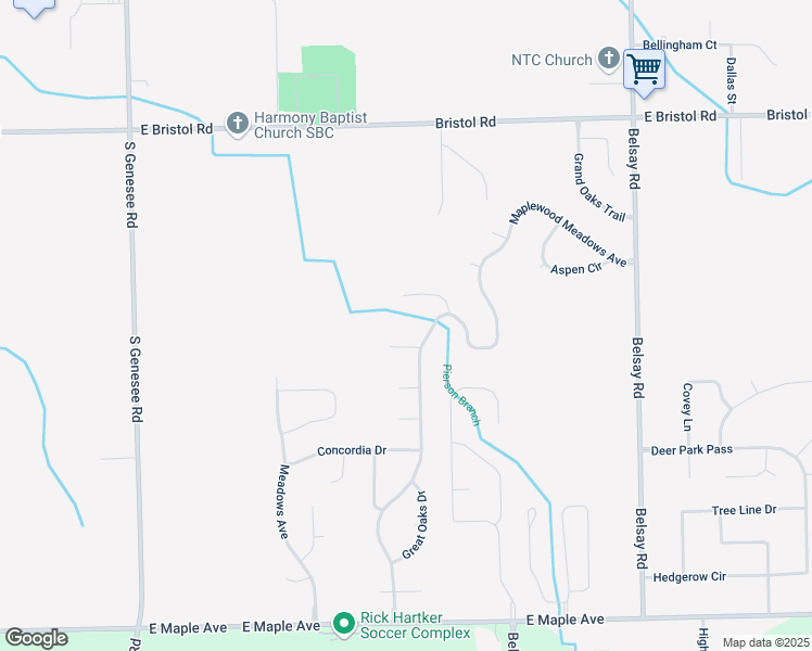 map of restaurants, bars, coffee shops, grocery stores, and more near 5286 Willow Grove Drive in Grand Blanc