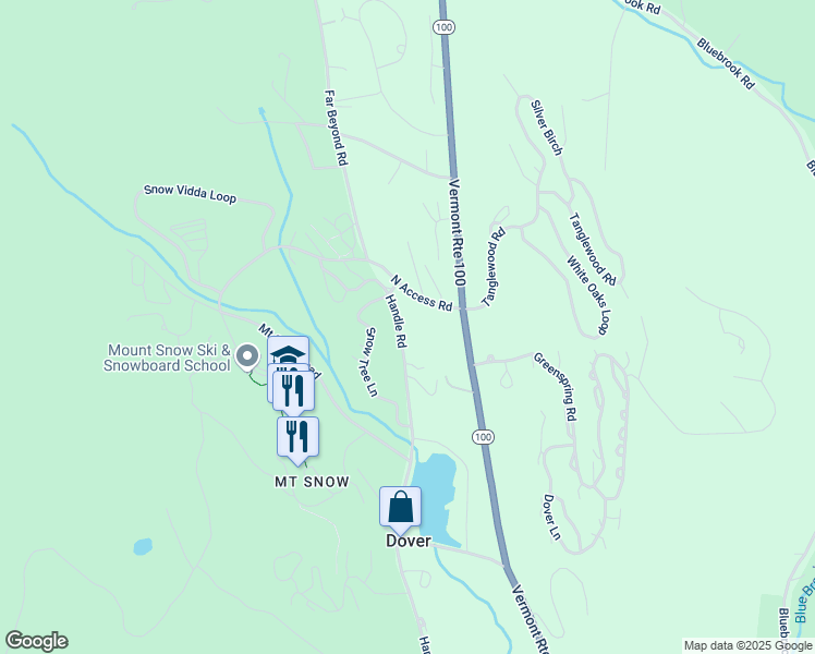 map of restaurants, bars, coffee shops, grocery stores, and more near 332 Handle Road in Dover