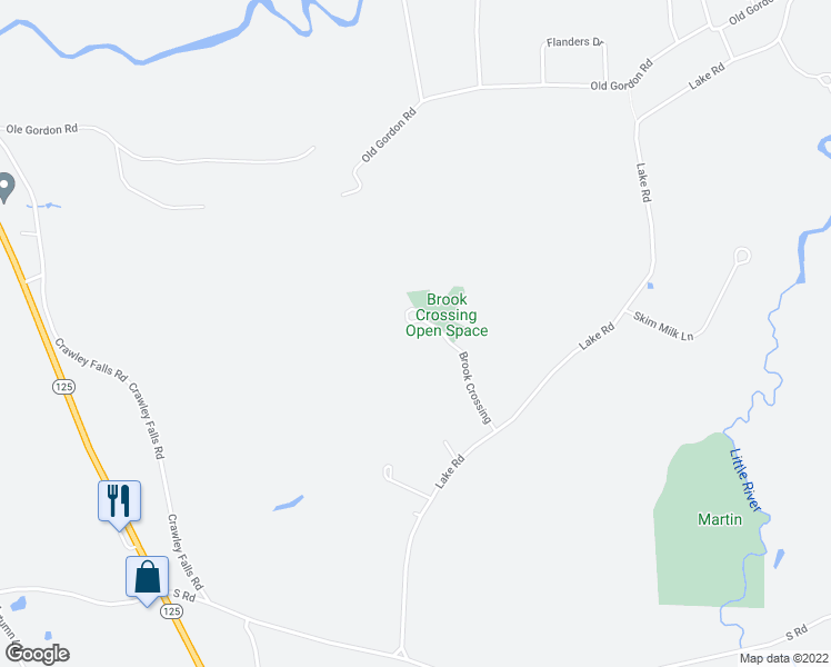 map of restaurants, bars, coffee shops, grocery stores, and more near 32 Brook Crossing in Brentwood