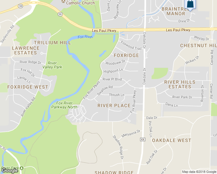 map of restaurants, bars, coffee shops, grocery stores, and more near 1258 Swallow Road in Waukesha