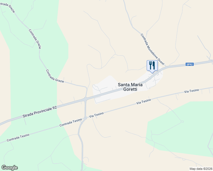 map of restaurants, bars, coffee shops, grocery stores, and more near 25 Via Palmiro Togliatti in Santa Maria Goretti