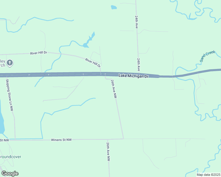 map of restaurants, bars, coffee shops, grocery stores, and more near 11091 26th Avenue Northwest in Grand Rapids