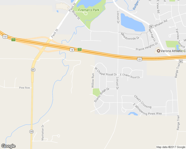 map of restaurants, bars, coffee shops, grocery stores, and more near 1104 Willow Run in Verona